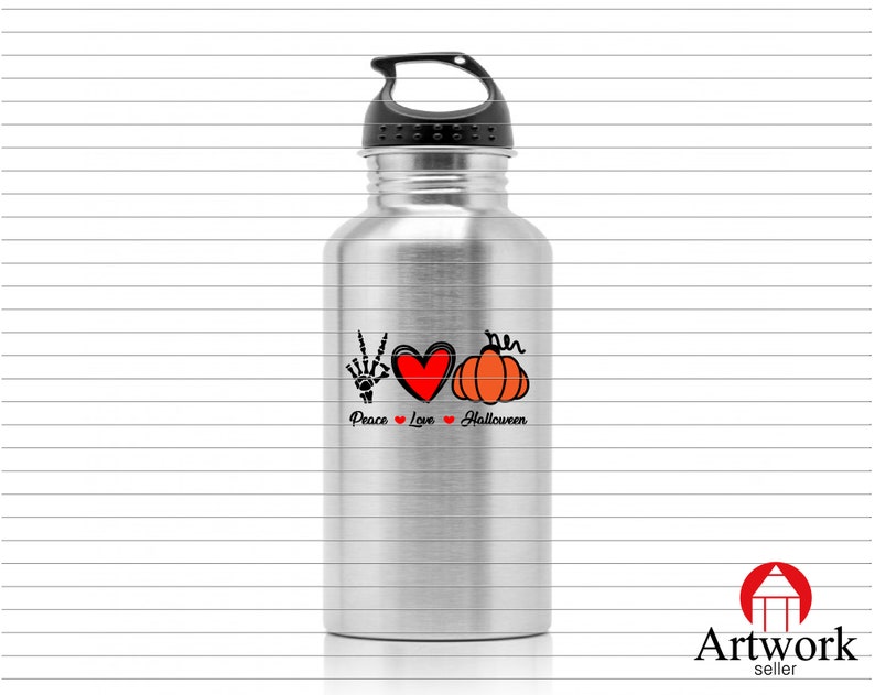 eps PEACE LOVE HALLOWEEN fall love halloween svg peace love cut file peace svg love svg skeleton autumn Clipart Cut Cutting dxf cut png