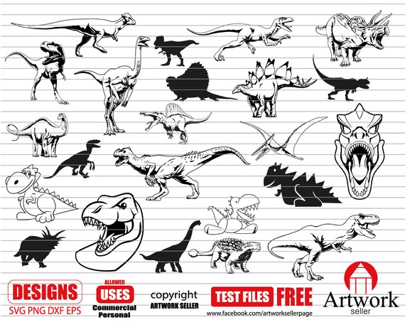 Download Dinosaur Svg Dinosaur Svg File Dinosaur Clipart T Rex Svg Etsy