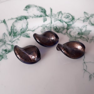 3 x 20mm inchiostro Murano glass twist beads.