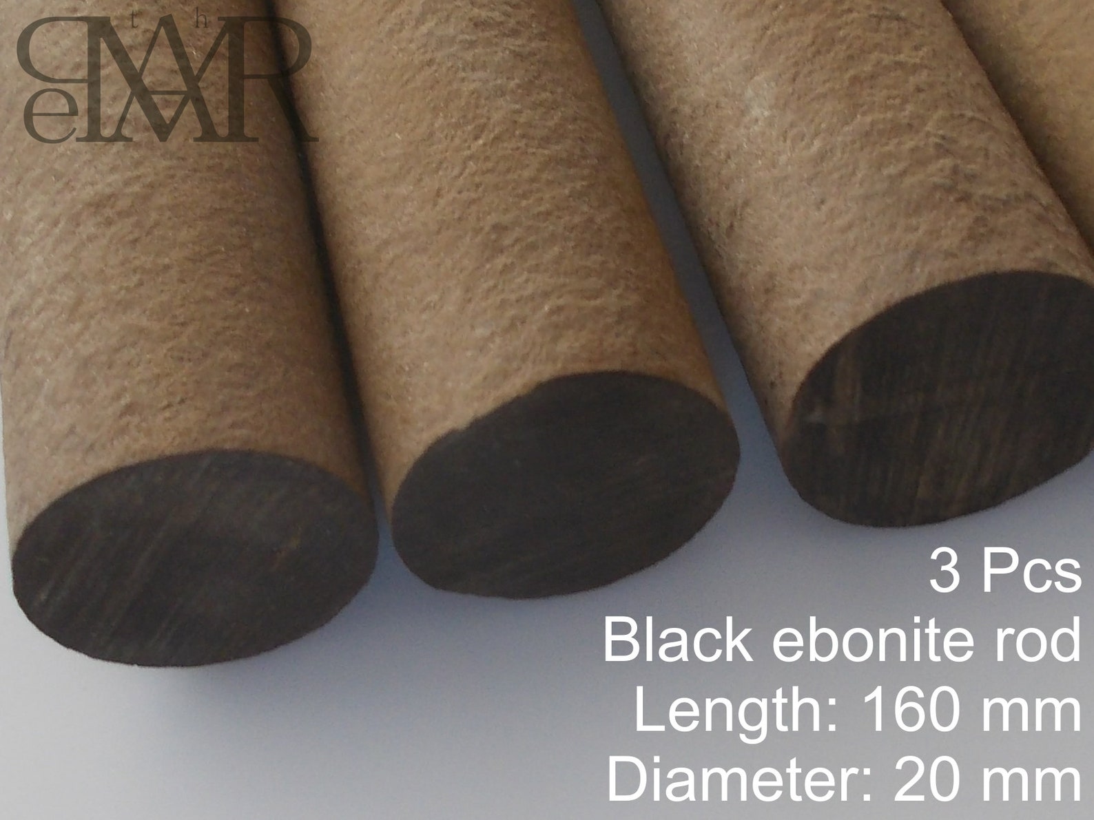 Ebonite Rods Hard Rubber dark brown black 3 Rods 20 mm dia Etsy