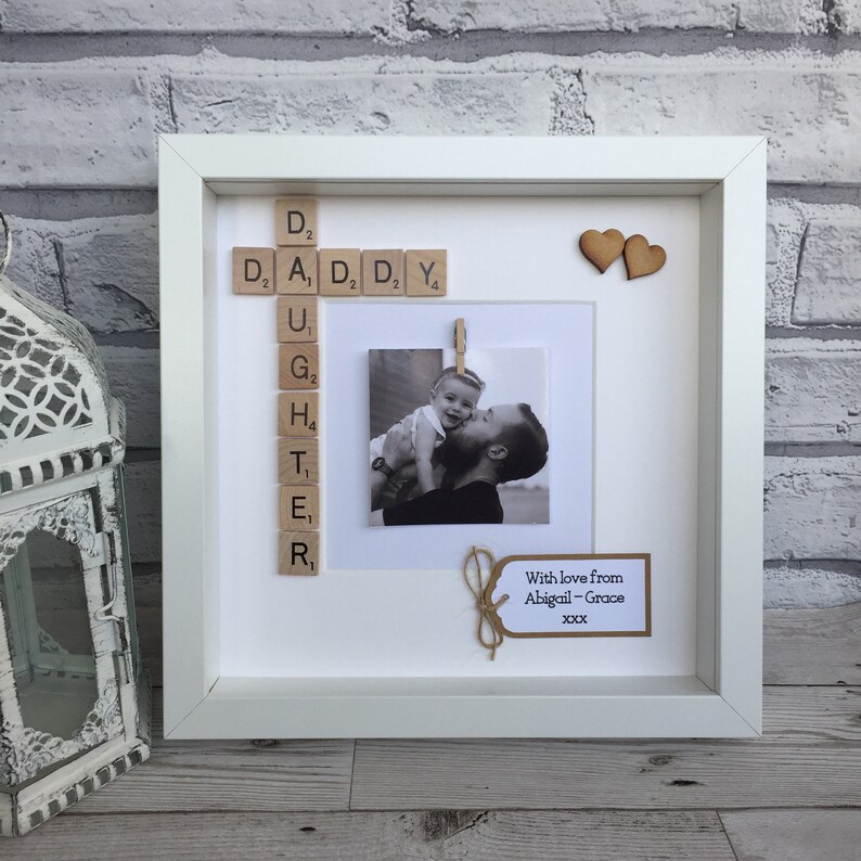 Daddy And Daughter Scrabble Frame Gift Image 0