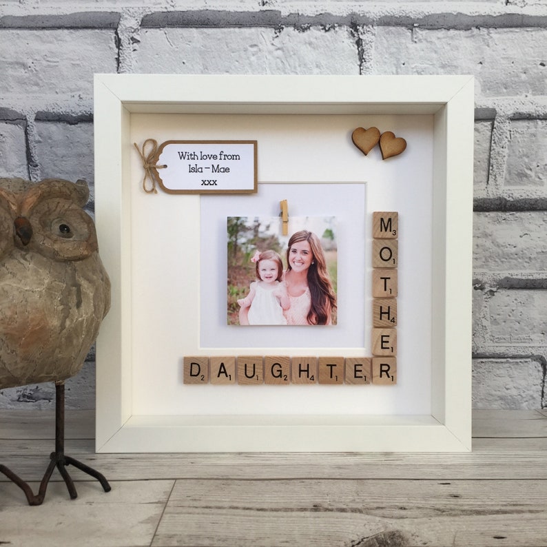 Mother And Daughter Scrabble Frame Gift For Mum S Day Birthday