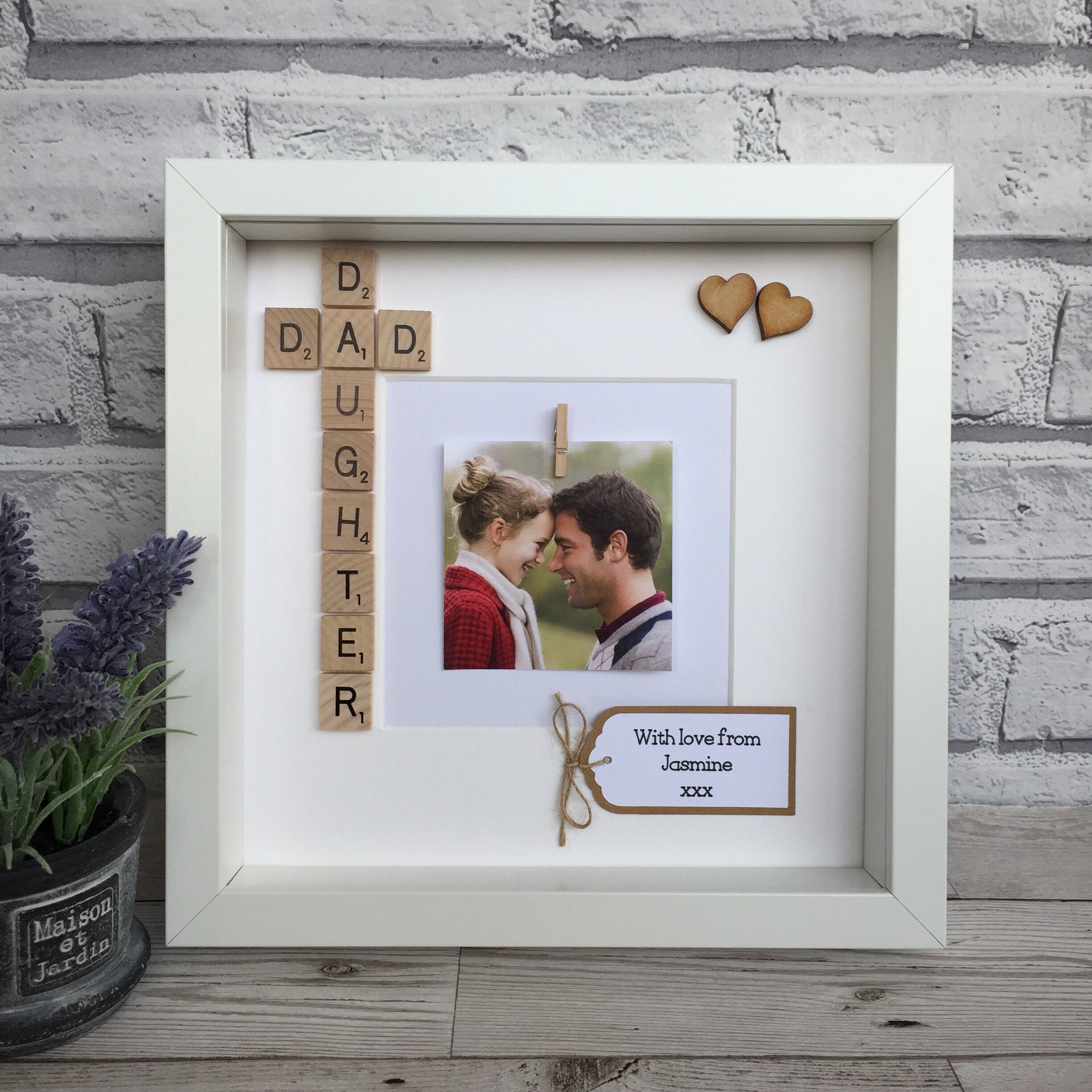 Dad And Daughter Scrabble Frame Gift For 50