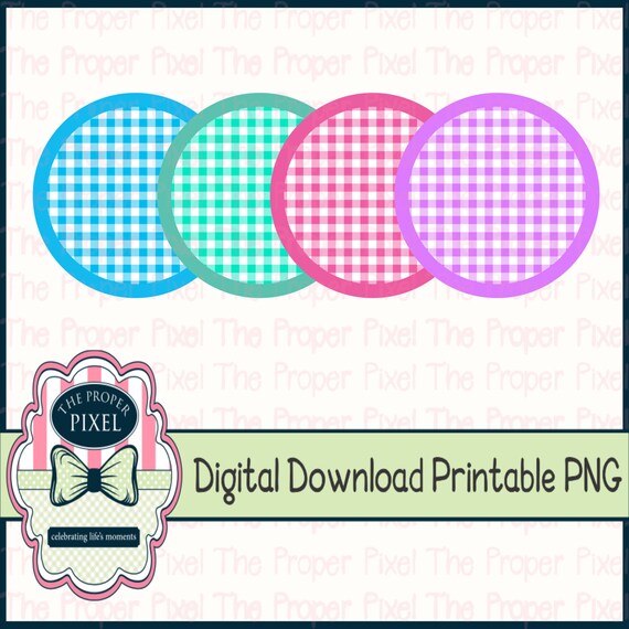 Circulo De Fondo Bufalo A Cuadros Colores De Pascua Diseno Etsy