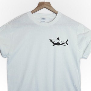 Shark shirt tee animal tshirt small cute print tumblr men women slogan funny graphic gift