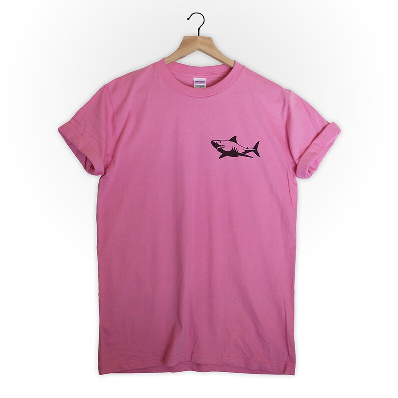 Shark Shirt Tee Animal Tshirt Small Cute Print Tumblr Men | Etsy
