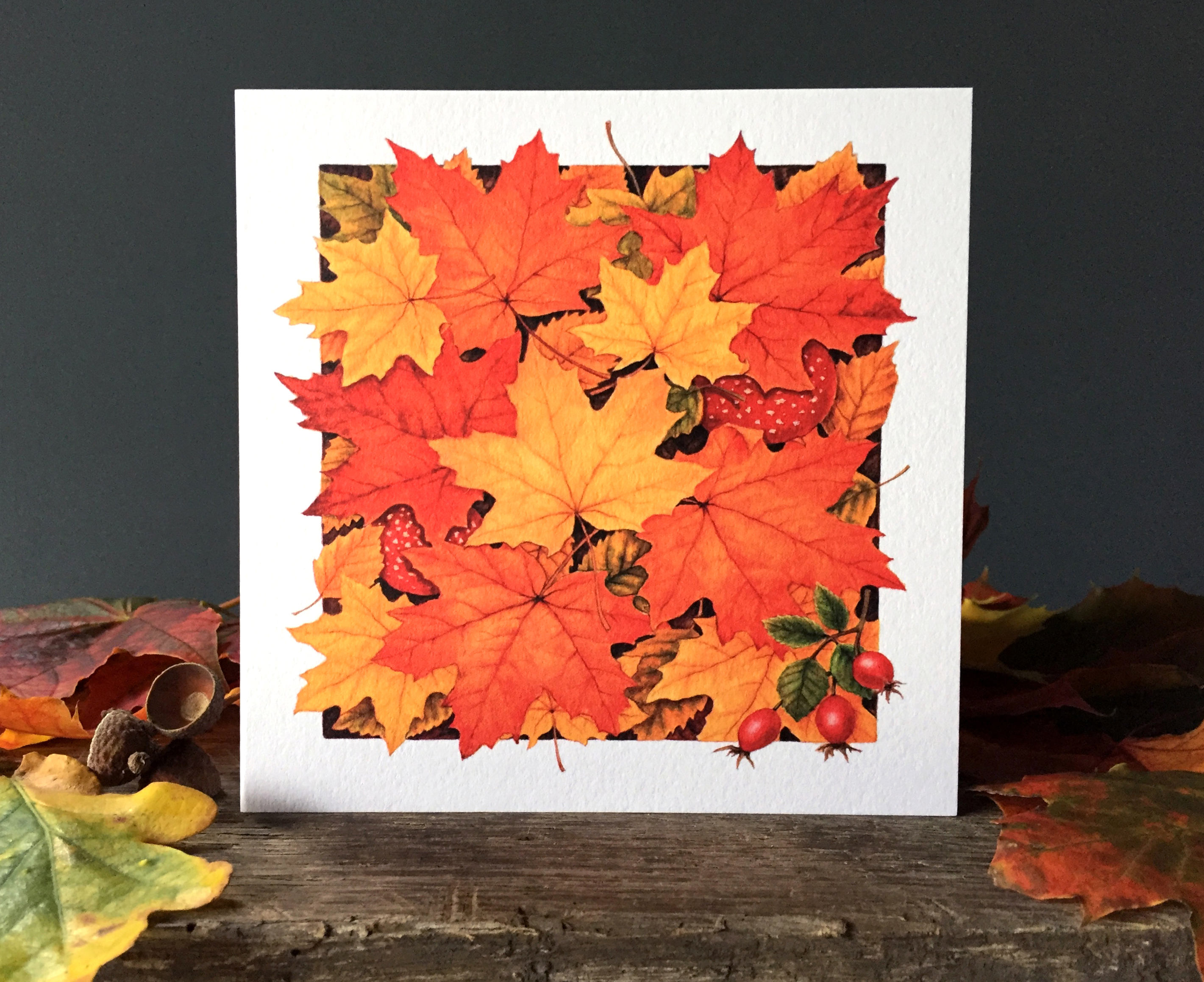 Autumn Leaves Greeting Card by Eva Melhuish - Etsy