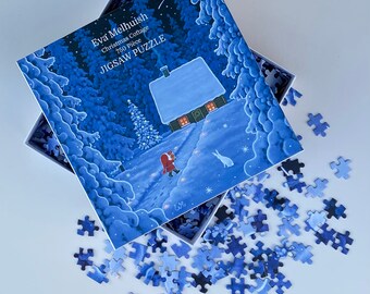 Skandinaviskt julpussel 750 bitar av Eva Melhuish - 'Julstuga'