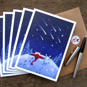 Scandinavian Christmas Cards by Eva Melhuish - 'Stargazing' pack of 5