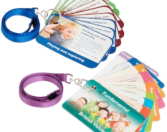 EYFS Characteristics of Effective Learning and Fundamental British Values Key Ring Cards