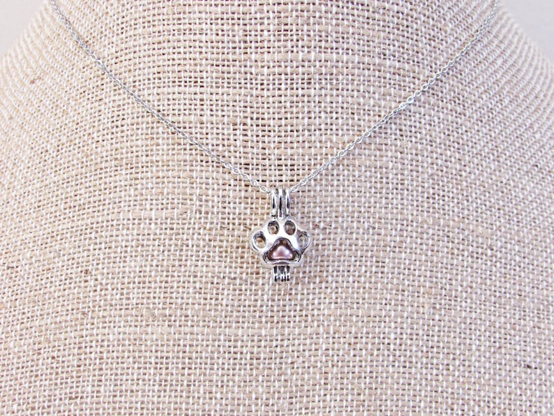 Disney 101 Dalmatians Dog Paw Print Inspired Cage for Freshwater or Akoya Pearls Pearl Cage Necklace Disney World Pick a Pearl Cage
