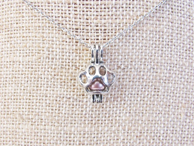 Disney 101 Dalmatians Dog Paw Print Inspired Cage for Freshwater or Akoya Pearls Pearl Cage Necklace Disney World Pick a Pearl Cage