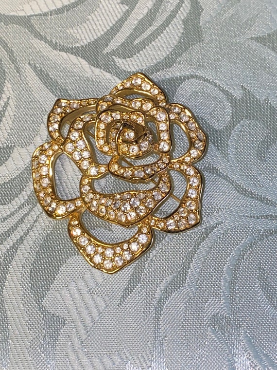 Broche Vintage Cœur Et Couronne Oversize ELIZABETH TAYLOR Pour Avon - Années 1990 - Occasion
