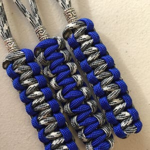 550 Paracord Knife Lanyard 3pk Electric Blue/Urban Spiral