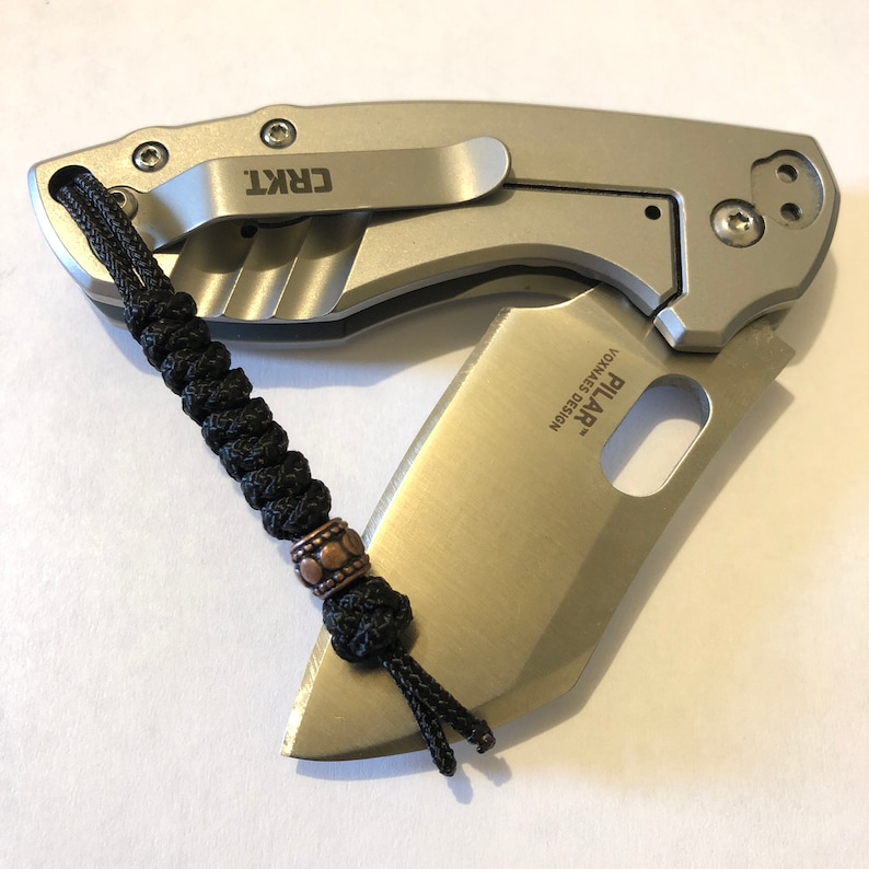 95 Paracord Micro Knife Lanyard 2pk Black Cord Snake Knot Etsy