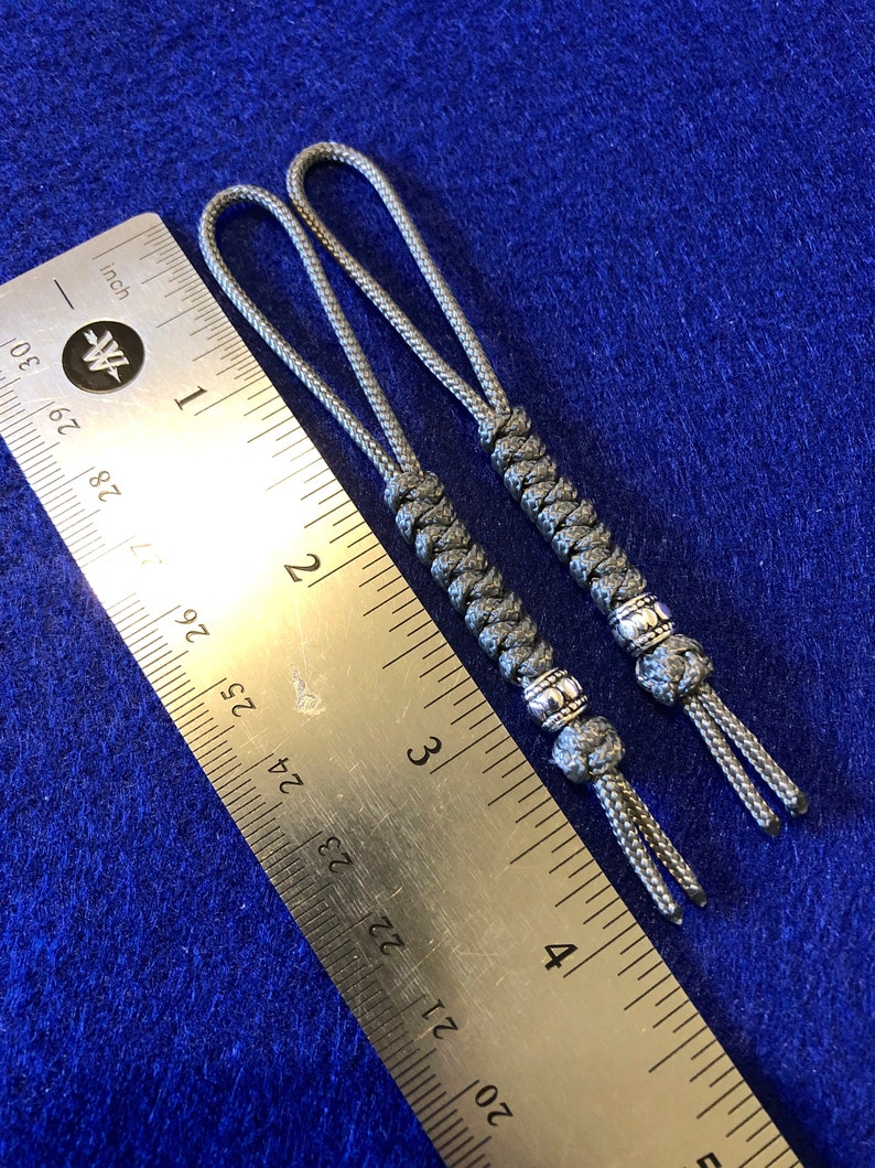 95 Paracord Micro Knife Lanyard 2pk Dark Grey Cord Snake Knot Etsy