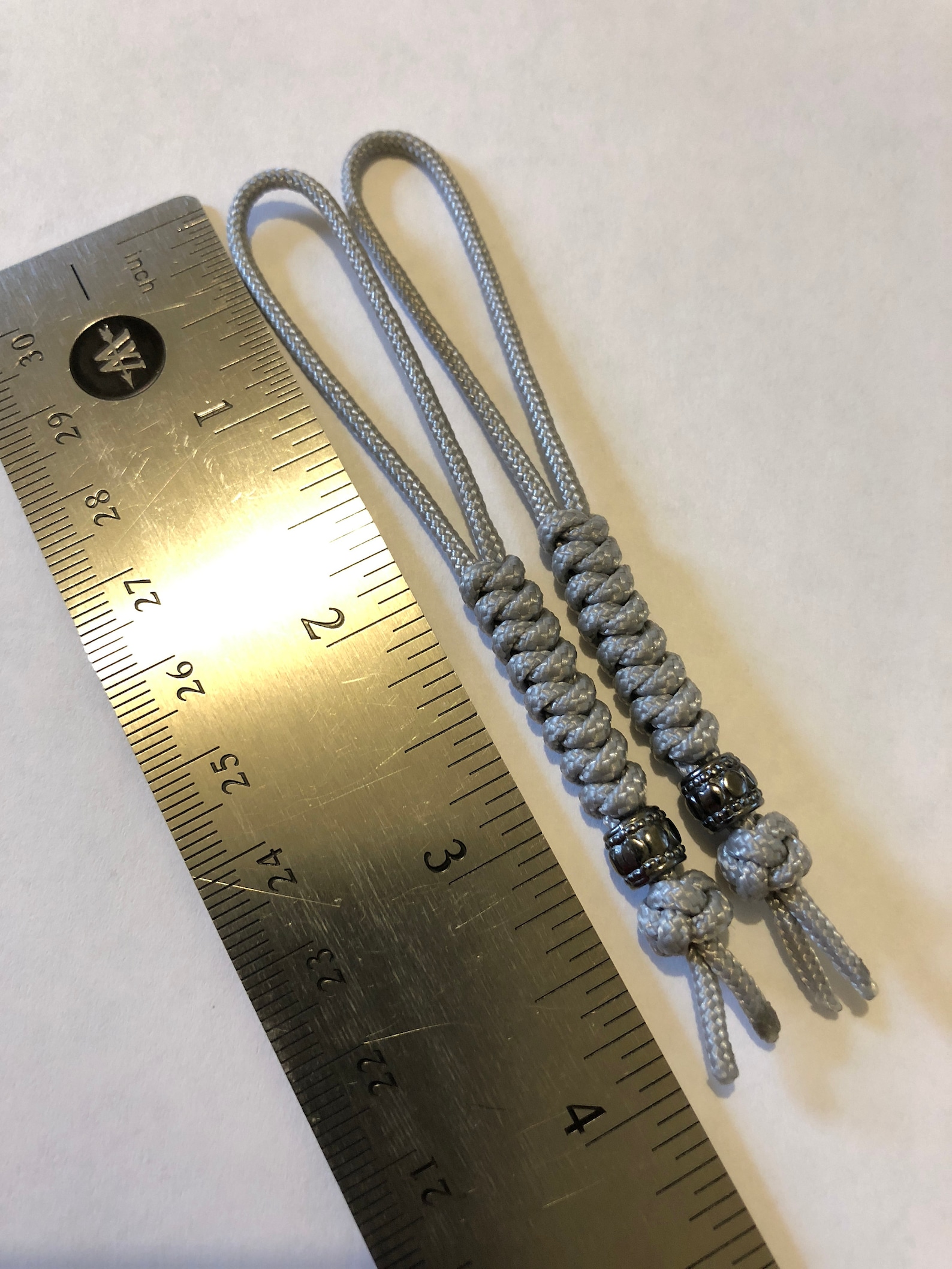 95 Paracord Micro Knife Lanyard 2pk Gray Cord Snake Knot With Etsy