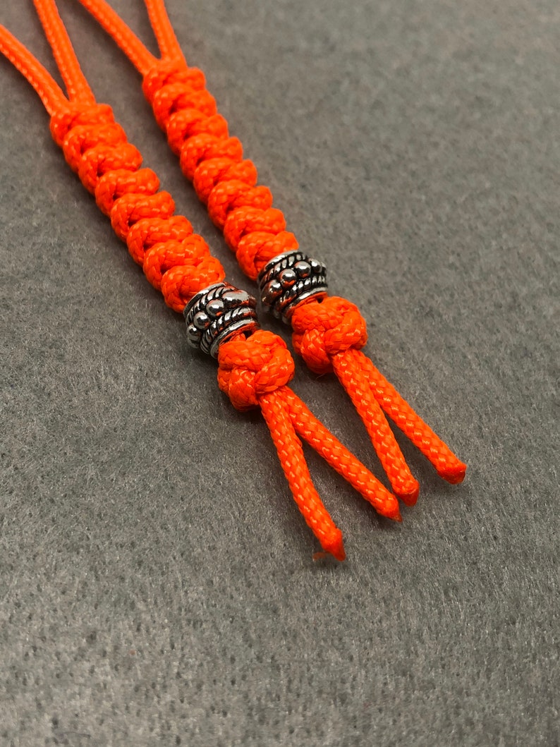 95 Paracord Micro Knife Lanyard 2pk Orange Cord Snake Knot Etsy