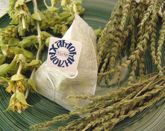 Greek Mountain Tea & Hyssop pyramids - 12 or 24 herb pyramids box - dried ironwort and hyssopus, organic herbal infusion, sideritis