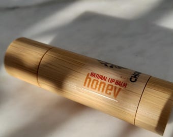 HONEY Geschmack Natürlicher Lippenbalsam mit Bambus Umweltfreundlicher Lippenstift Tube - 6ml