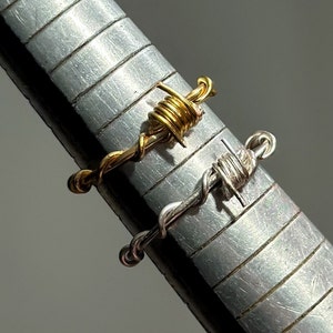 Alternative Barbed Wire Ring, Punk, Gothic, Spike, Grunge, Metal, Biker ...