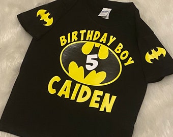 batman birthday shirt with cape