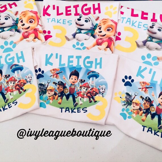Paw Patrol Birthday Shirts/kids 