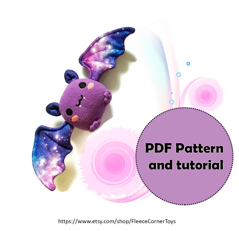 Bat plush pattern PDF sewing pattern Chibi bat pattern Bat | Etsy