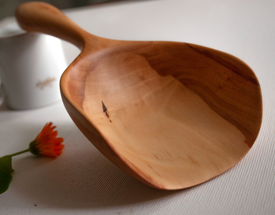 Hand Carved Wooden Scoop / Handmade Wood Scoop / Handcrafted Etsy