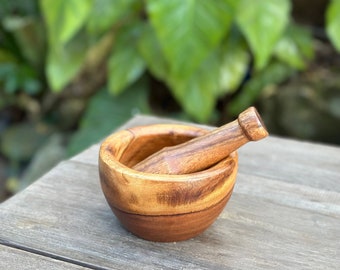 Handmade Acacia Wooden mortar &pestle|Mortar pestle|Herb grinder | Kitchen tools | Wooden decor| Home Kitchen Decor Gifts | Spice grinder