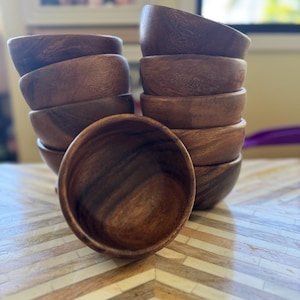 Wholesale / BULK handgemachte Holz halbrunde Schalen | BULK Kerzenschalen | Kerzengefäß | Runde Holzschalen | Geschenke | Teigschälchen | Kerzenschalen