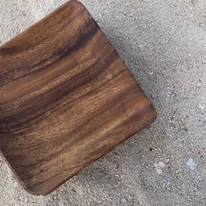 Set of 4 Handmade Acacia Wood square plate|Square plate |Wood plate| Wooden plates| Wooden Serving Set | Home Kitchen Decor Gifts | Gift Set