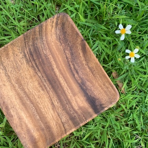 Handmade Acacia Wood square plate |Square plate |Wood plate| Wooden plates | Wooden Serving Set | Home Kitchen Decor Gifts | Gift Set