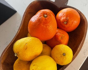 Artisan Mango Acacia Wood Bowl | Acacia Wood Bowl | Wooden  Bowl | Mango design | Handmade bowl | Salad Bowl | Pasta Bowl Wood bowl l Gift