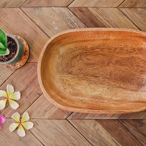Artisan Oval Acacia Wood Bowl | Acacia Wood Bowl | Dough Bowl | Oval design | Handmade bowl | Salad Bowl | Pasta Bowl Wood bowl l Gift