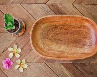 Artisan Oval Acacia Wood Bowl | Acacia Wood Bowl | Dough Bowl | Oval design | Handmade bowl | Salad Bowl | Pasta Bowl Wood bowl l Gift