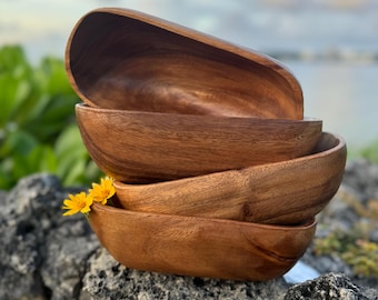 Venta al por mayor de cuencos ovalados profundos de madera / Cuencos ovalados para cera de 473 ml / Cuencos ovalados de 23 x 10 x 8 cm / Cuencos listos para velas / Cuencos de madera / Cuencos para velas / Ideas para regalos