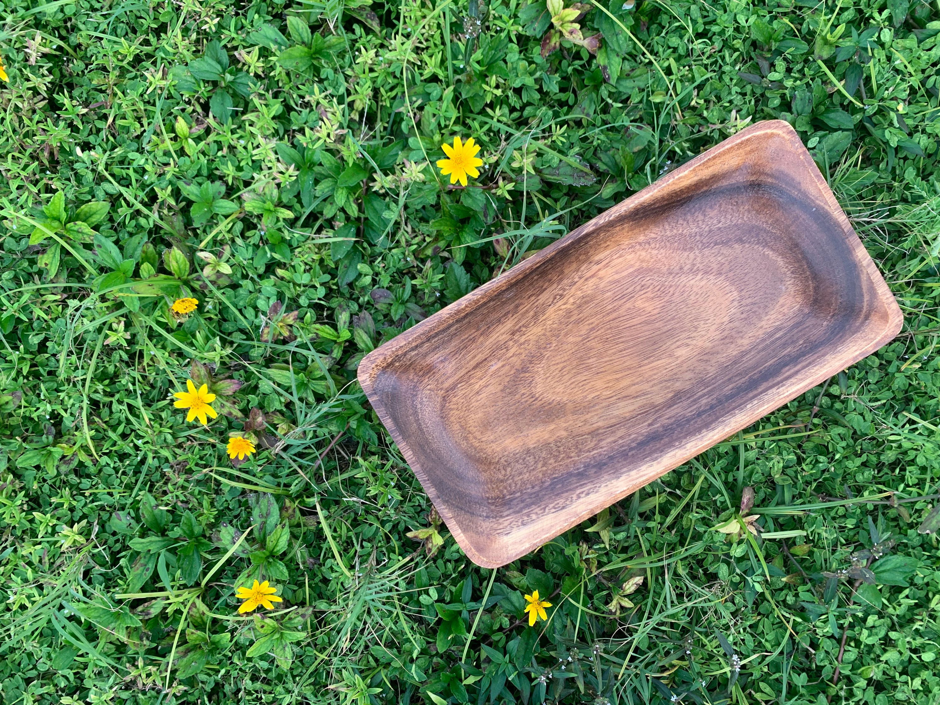 Set of 4 Handmade Acacia Wood Rectangle Plate |rectangle Tray|wood ...