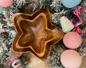 Ensemble de bols étoile de Noël| Bol de Noël | Bol étoilé | Bol pour les fêtes |Décoration de Noël|Bol de Noël | Plat de Noël | Étoile de Noël