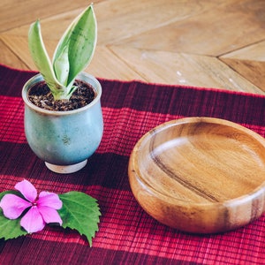 Round Calabash Bowl |   Round Acacia wood bowl | Calabash Bowl | Candle bowls | Kitchen Decor Gifts | Decoration bowl  | Resin bowls