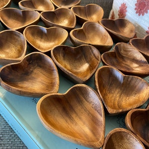 Handmade Acacia Wood Heart Tray, Fair Trade