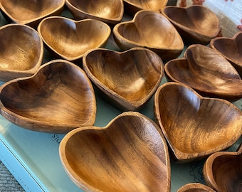 WHOLESALE/BULK Handmade wood Heart bowls | BULK Candle Bowls | Candle vessel | Wooden Heart bowls| Gifts | Dough bowls | Wedding gifts