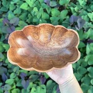 Tigela de nuvem | Tigela de nuvem de acácia 7&quot;x4&quot;x2&quot; | Recipiente para velas | Tigela para massa | Tigela para velas | Decoração de madeira | Decoração para casa | Tigela para baguete | Pronto para servir