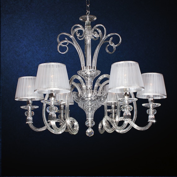 White crystal chandelier deals