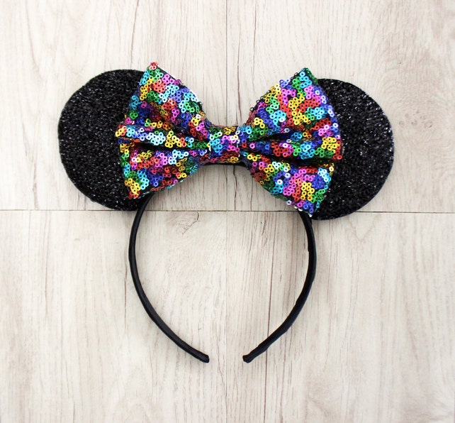 Rainbow Disneyland Ears Minnie Mouse Ears Mickey Mouse Ears | Etsy