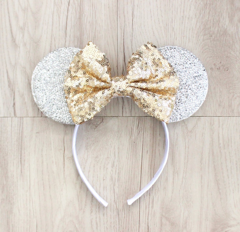 Gold Minnie Mouse Ears Disneyland Ears Minnie Mouse Ears Etsy