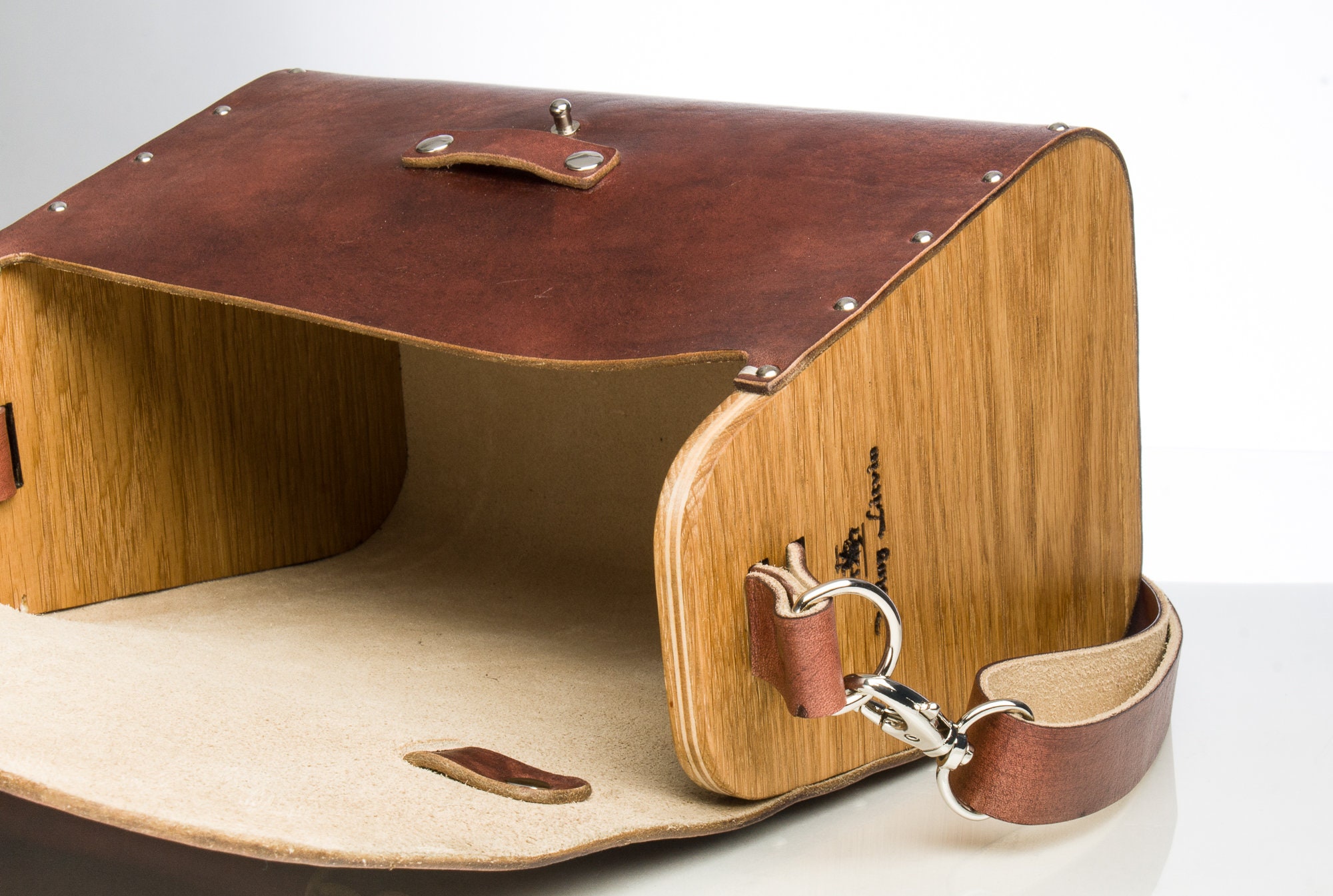 Wooden bag leather wood bag Leather handbag Leather crossbody Etsy