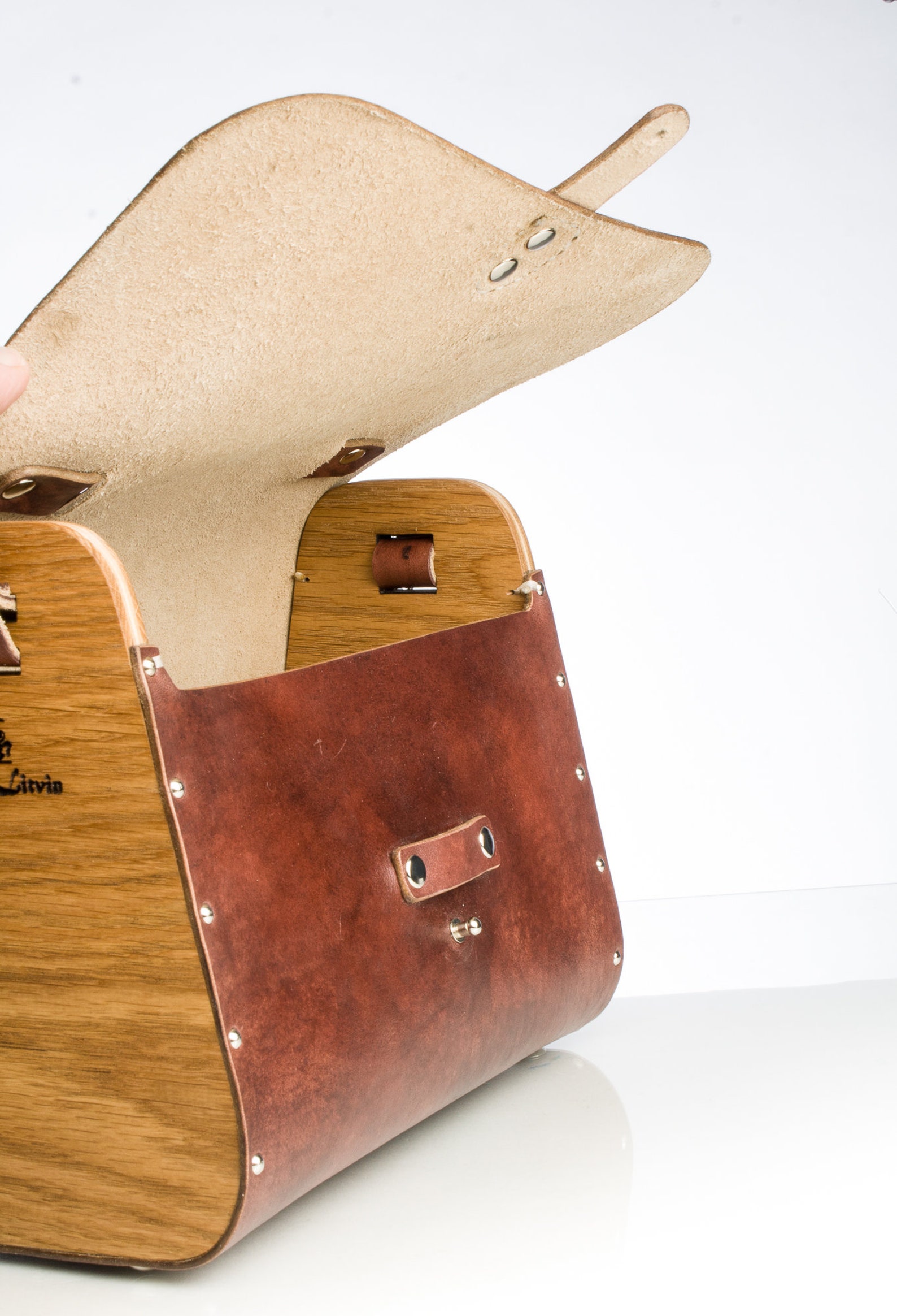 Wooden bag leather wood bag Leather handbag Leather crossbody Etsy