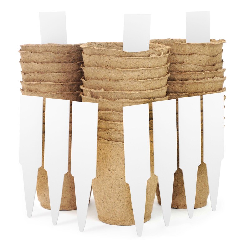 30 Pack 4inch Large Peat Pots Biodegradable Round Comes Etsy