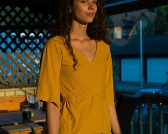 Gaia  Wrap Top/ hemp and bamboo top/ Sundance collection/ Ethereal Summer